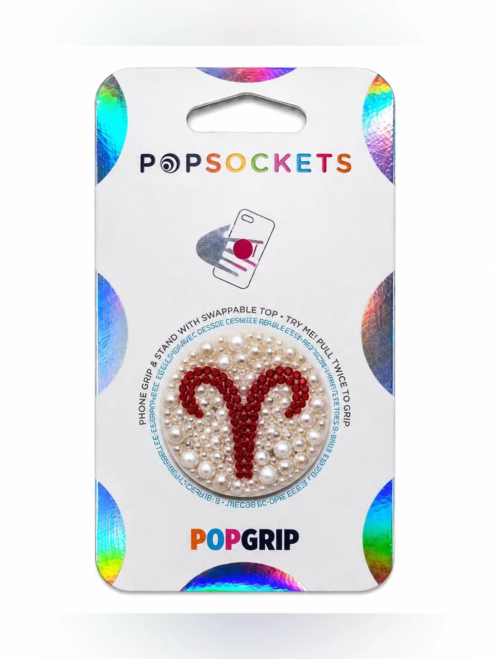 Luxe Crystal Aries ♈️ Theme Diamonds PopSocket Phone Holder Grip New